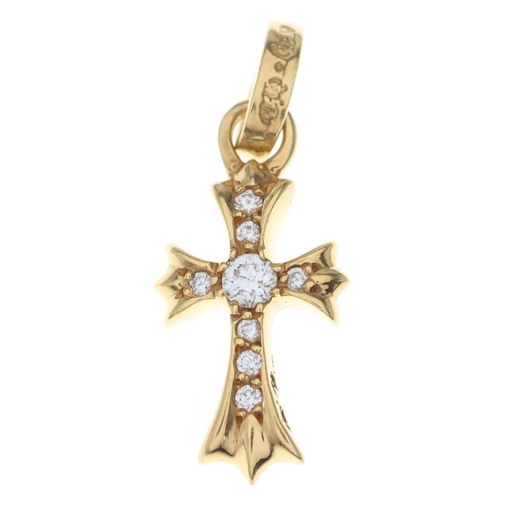 CHROME HEARTS(クロムハーツ) 22K CRS BBYFAT P/DIA ベイビーファットクロス PAVEダイヤ ペンダントトップ ゴールド BCA035