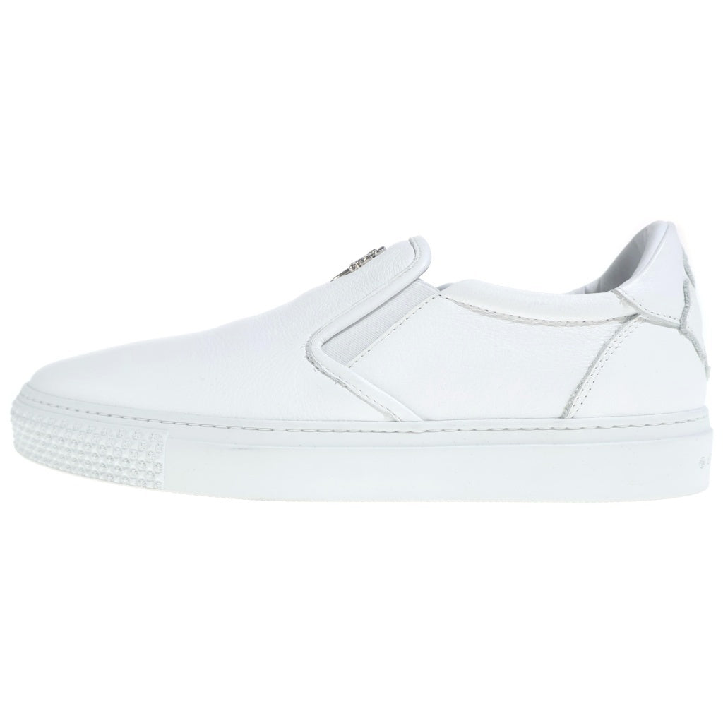 CHROME HEARTS(クロムハーツ) SLIP ON スリッポン CHプラス レザーパッチ ダガー ローカットスニーカー ホワイト