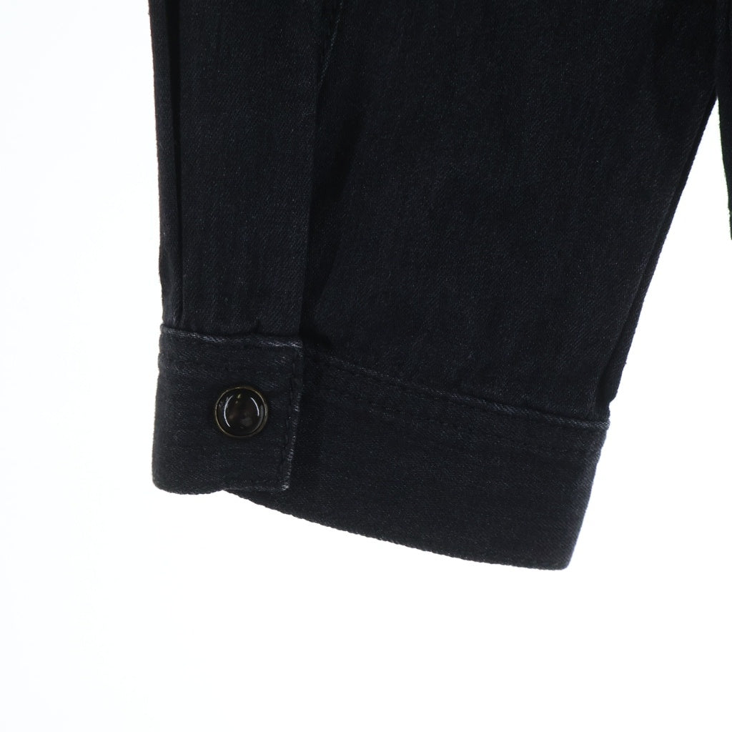 SAINT LAURENT PARIS(サンローランパリ) 19SS Studded Pocket Detail Shirt スタッズ ポケット デティール 長袖シャツ ブラック 579546 YS881