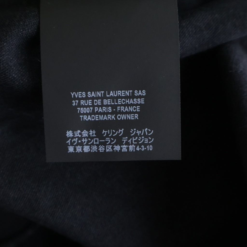 SAINT LAURENT PARIS(サンローランパリ) 19SS Studded Pocket Detail Shirt スタッズ ポケット デティール 長袖シャツ ブラック 579546 YS881