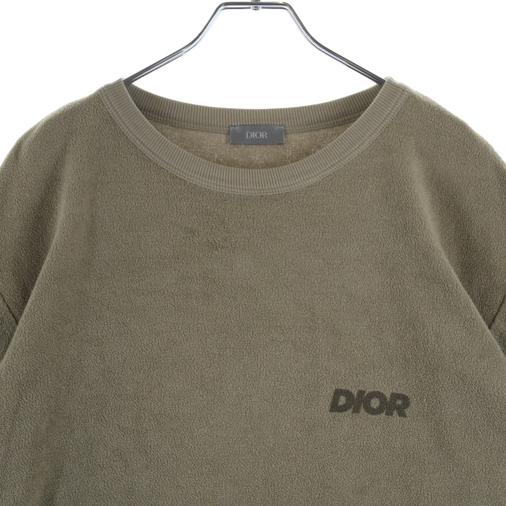 DIOR(ディオール) 23SS パイル地 クルーネック 半袖Tシャツカットソーブラウン 393J696G0858