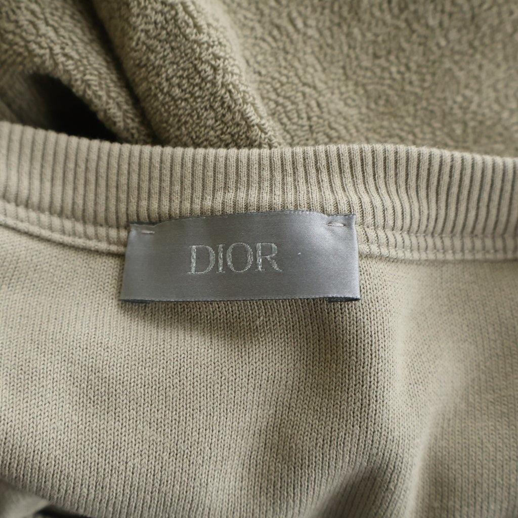 DIOR(ディオール) 23SS パイル地 クルーネック 半袖Tシャツカットソーブラウン 393J696G0858