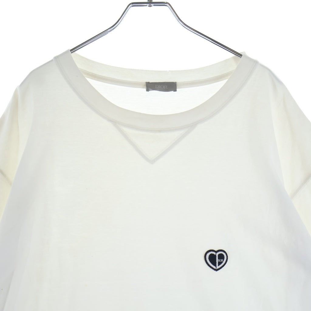 DIOR(ディオール) 22SS ハートCDロゴパッチクルーネック 半袖Tシャツカットソー ホワイト 213J685A0677
