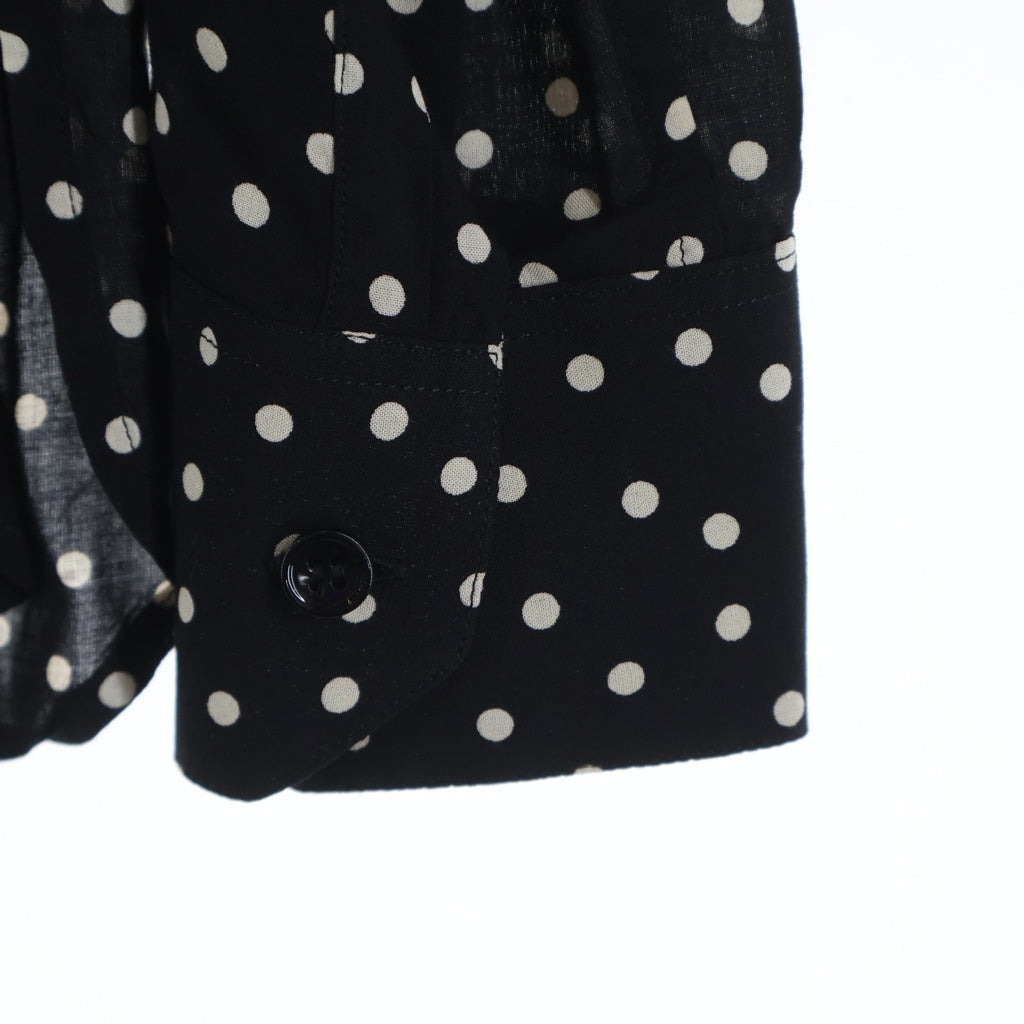 SAINT LAURENT PARIS(サンローランパリ) 16SS ポルカドットレーヨン長袖シャツ ブラック 376916 Y324P