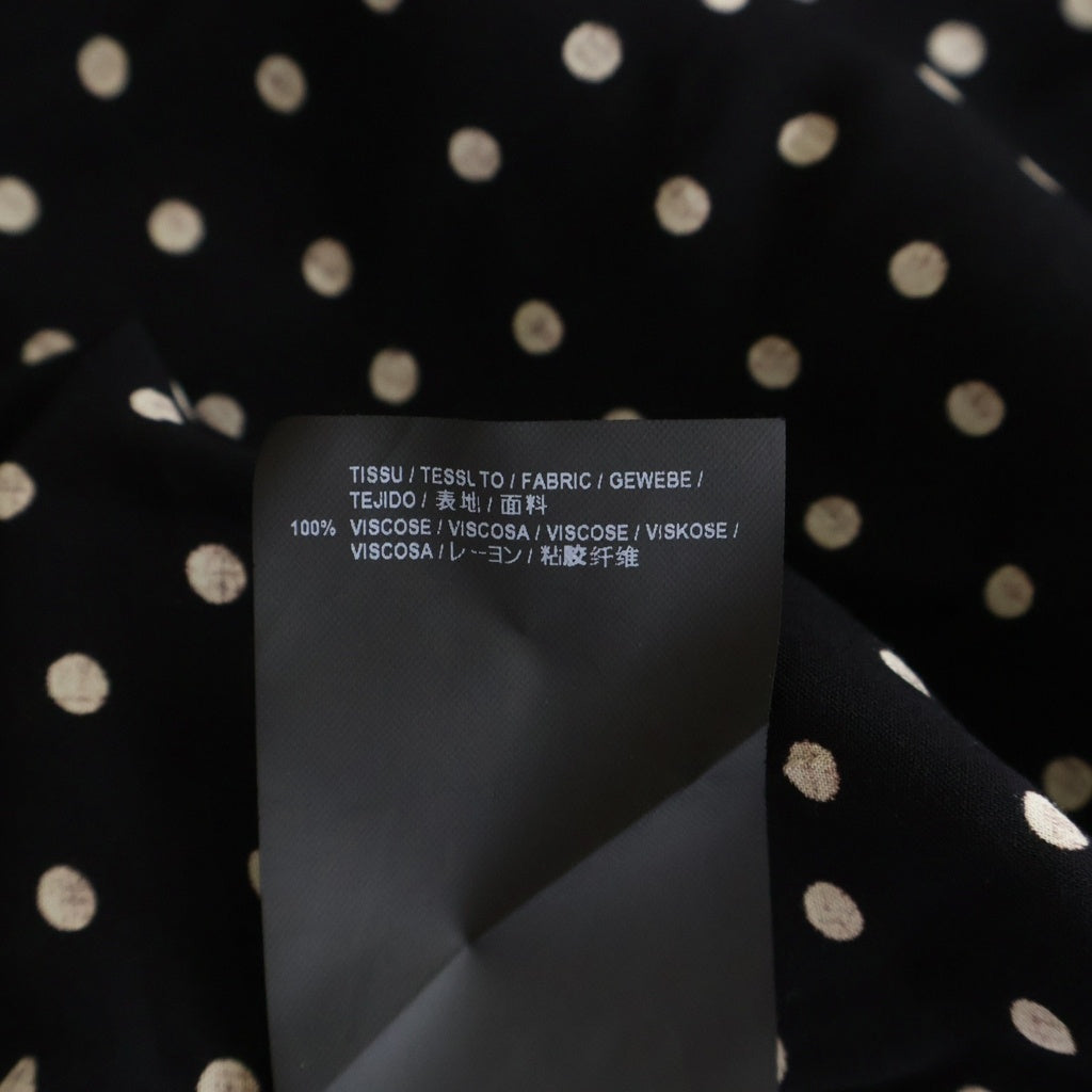 SAINT LAURENT PARIS(サンローランパリ) 16SS ポルカドットレーヨン長袖シャツ ブラック 376916 Y324P