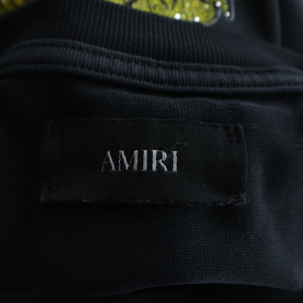 AMIRI(アミリ) Crystal Cobra Oversized Tee クリスタル コブラ クルーネック 半袖Tシャツ カットソー ブラック AMJYTE1223