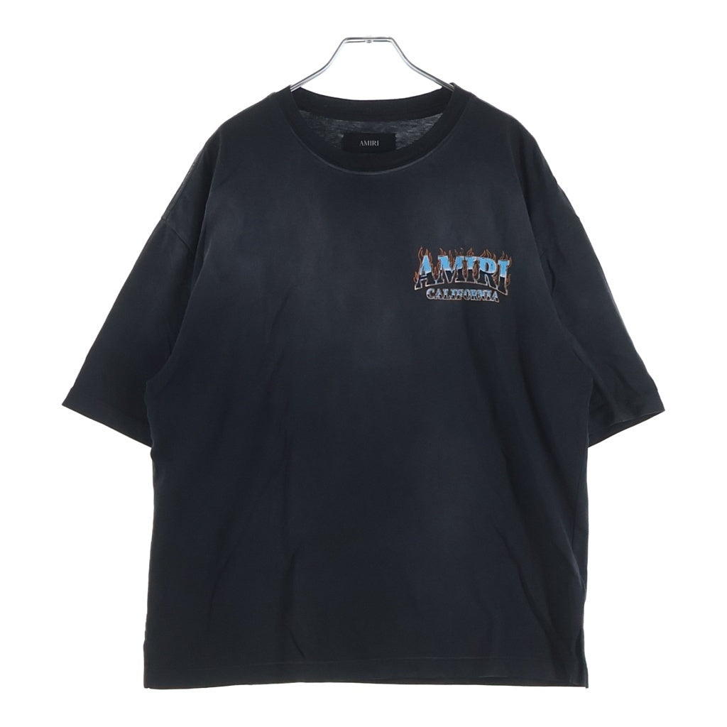 AMIRI(アミリ) カリフォルニア フロントロゴ バックプリント クルーネック 半袖Tシャツ ブラック AWJYTE1069