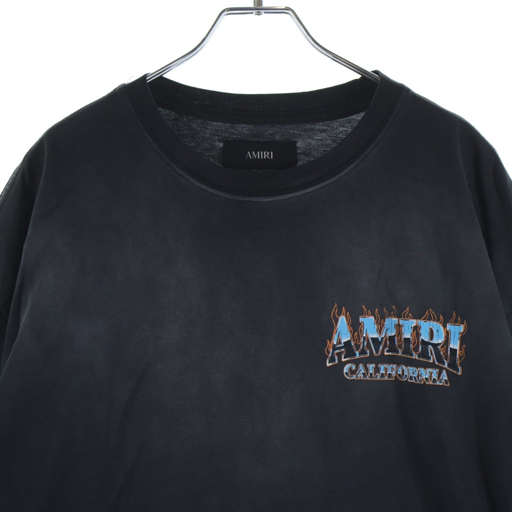 AMIRI(アミリ) カリフォルニア フロントロゴ バックプリント クルーネック 半袖Tシャツ ブラック AWJYTE1069