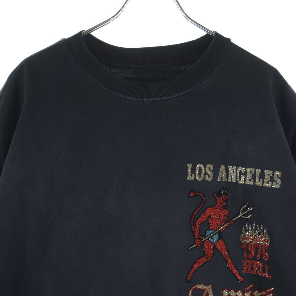 AMIRI(アミリ) CRYSTAL SINNERS Tee クリスタル シナーズ クルーネック 半袖Tシャツ カットソー ブラック AMJYTE1212