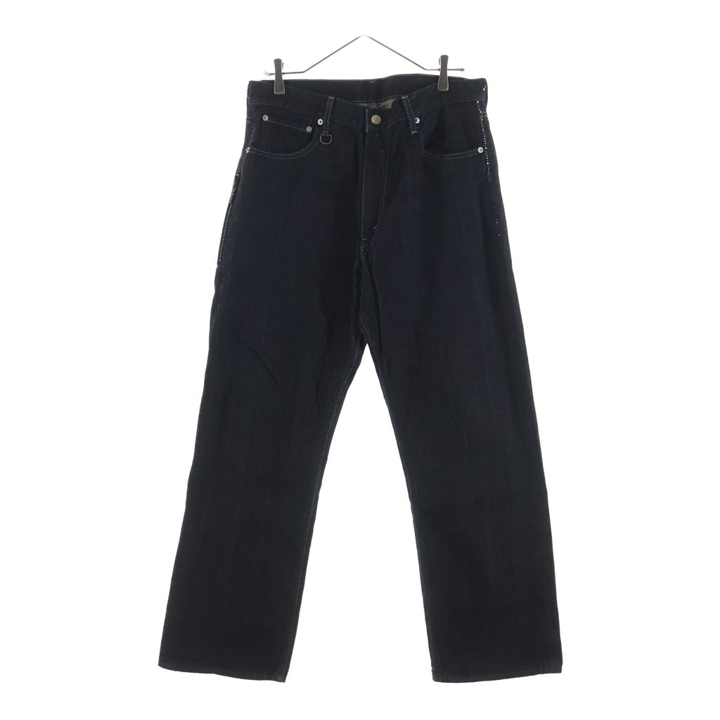 Levi's Fenom(リーバイス フェノム) ジップフライ ラインストーン ワイドシルエット デニムパンツ ブラック