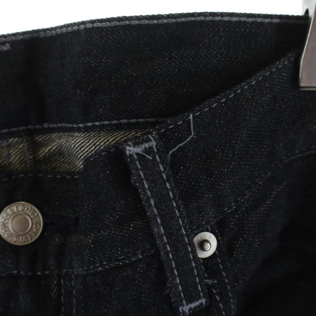 Levi's Fenom(リーバイス フェノム) ジップフライ ラインストーン ワイドシルエット デニムパンツ ブラック