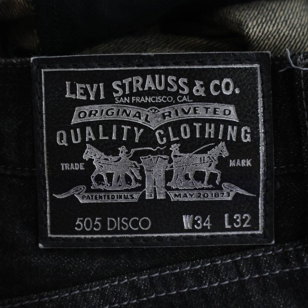 Levi's Fenom(リーバイス フェノム) ジップフライ ラインストーン ワイドシルエット デニムパンツ ブラック