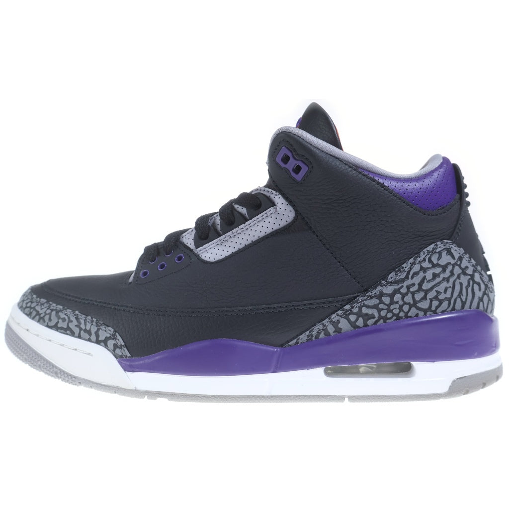 NIKE(ナイキ) AIR JORDAN 3 RETRO CT8532-050 エアジョーダン ハイカットスニーカー ブラック/パープル US10.5/28.5cm