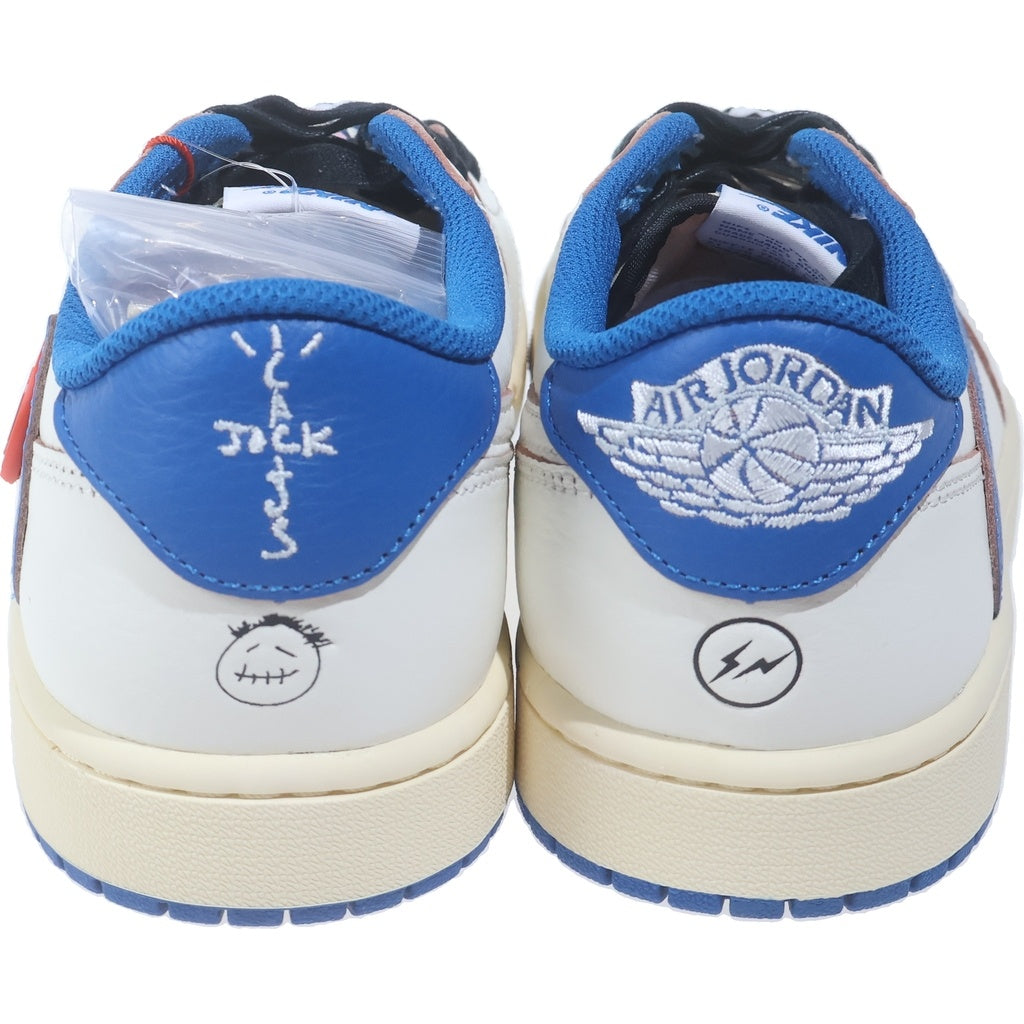 NIKE(ナイキ) ×TRAVIS SCOTT FRAGMENT DESIGN AIR JORDAN 1 LOW DM7866-104 トラヴィススコット フラグメント エアジョーダン 1 ローカットスニーカー ブルー/ホワイト US9.5/27.5cm