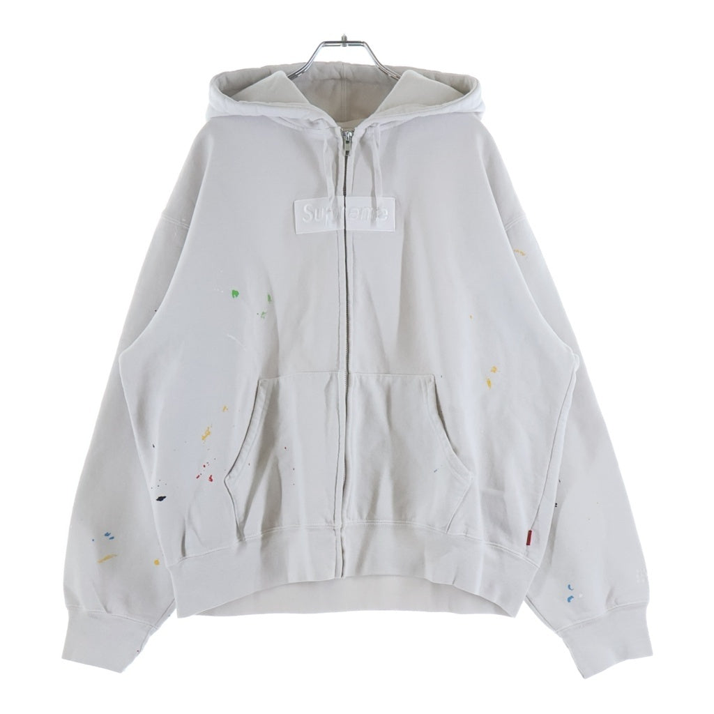 SUPREME(シュプリーム) 26SS ×MM6 Box Logo Zip Up Hooded Sweatshirt ボックスロゴジップアップフーデッドスウェットシャツ パーカー ホワイト