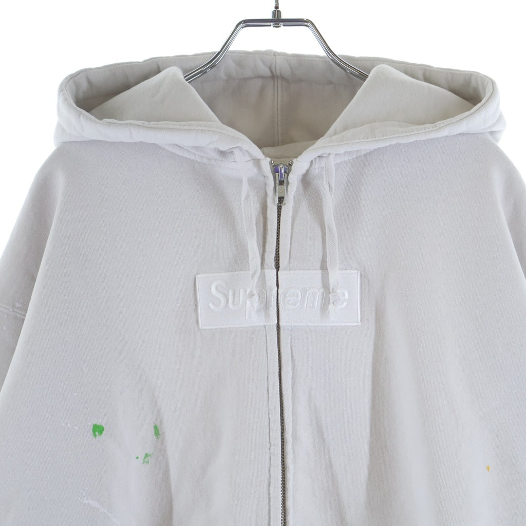 SUPREME(シュプリーム) 26SS ×MM6 Box Logo Zip Up Hooded Sweatshirt ボックスロゴジップアップフーデッドスウェットシャツ パーカー ホワイト
