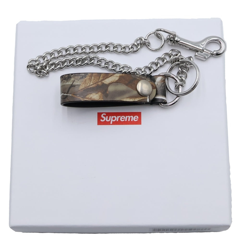 SUPREME(シュプリーム) 26AW Leather Chain Wallet リアルツリー レザー チェーン ウォレット 二つ折り財布 カーキ レディース