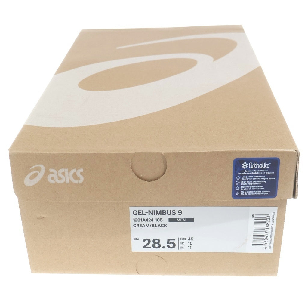 ASICS(アシックス) GEL-NIMBUS 9 CREAM BLACK ゲルニンバス9 ローカットスニーカー ホワイト/ブラック US11/28.5cm 1201A424-105