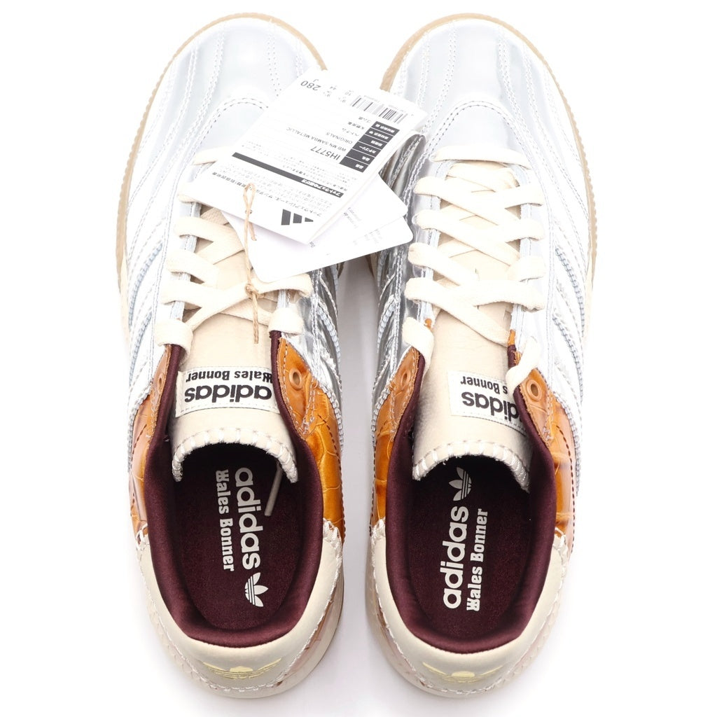  アディダス ×Wales Bonner MN SAMBA ウェールズ・ボナー サンバ ローカットスニーカー ブラウン/シルバー US10/28cm IH5777 adidas(アディダス) ×Wales Bonner MN SAMBA ウェールズ・ボナー