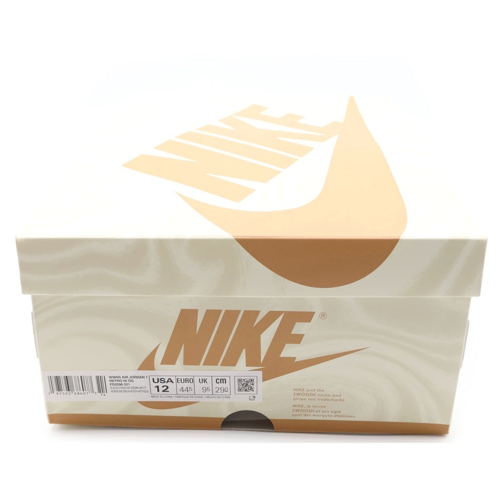 NIKE(ナイキ) WOMEN'S AIR JORDAN 1 RETRO HIGH OG LATTE FD2596-021 ウィメンズ エアジョーダン1 レトロ ハイカットスニーカー ベージュ/ブラック US12/29cm レディース
