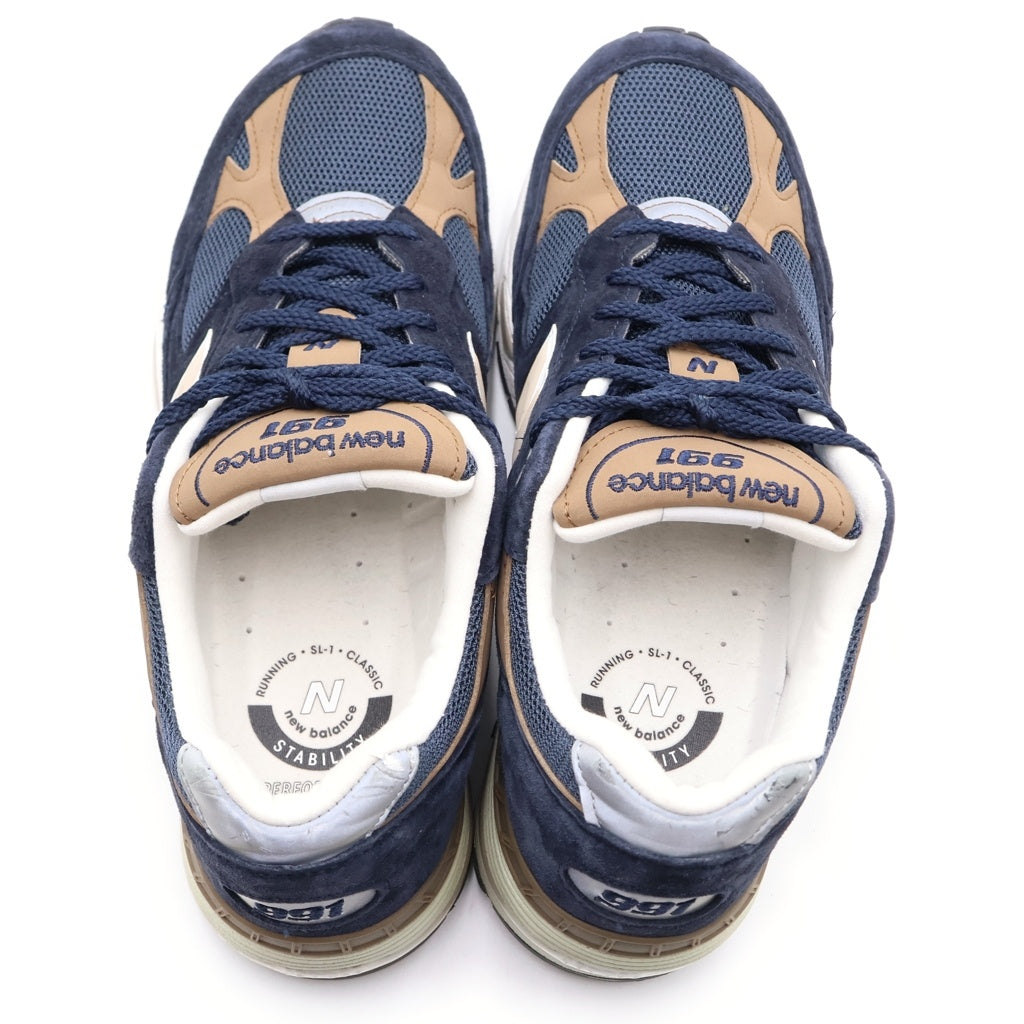 New Balance(ニューバランス) M991 NAVY/BEIGE メッシュ切り替え ローカットスニーカー ネイビー/ベージュ US9.5/27.5cm M991DNB