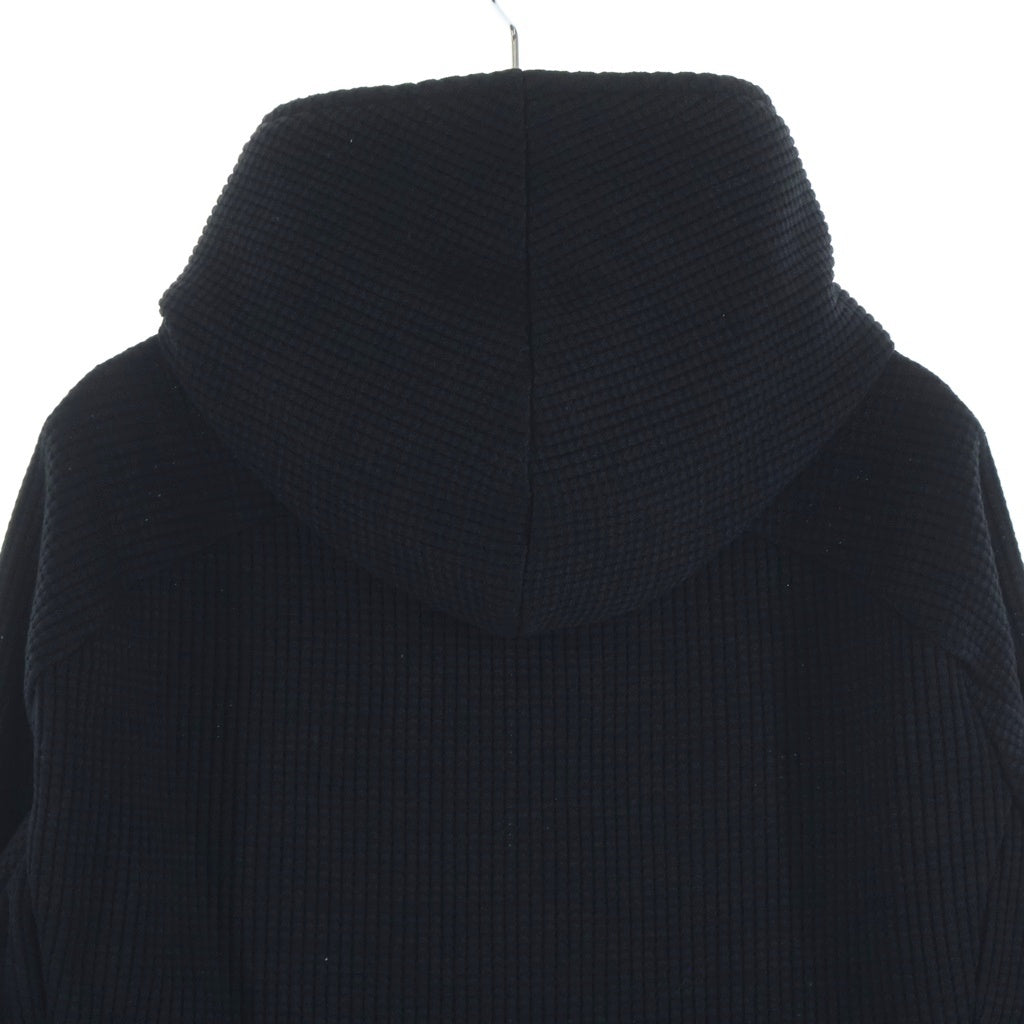 ATTACHMENT(アタッチメント) 19SS ジップアップ フーデッド ワッフル パーカー ブラック AB91-254