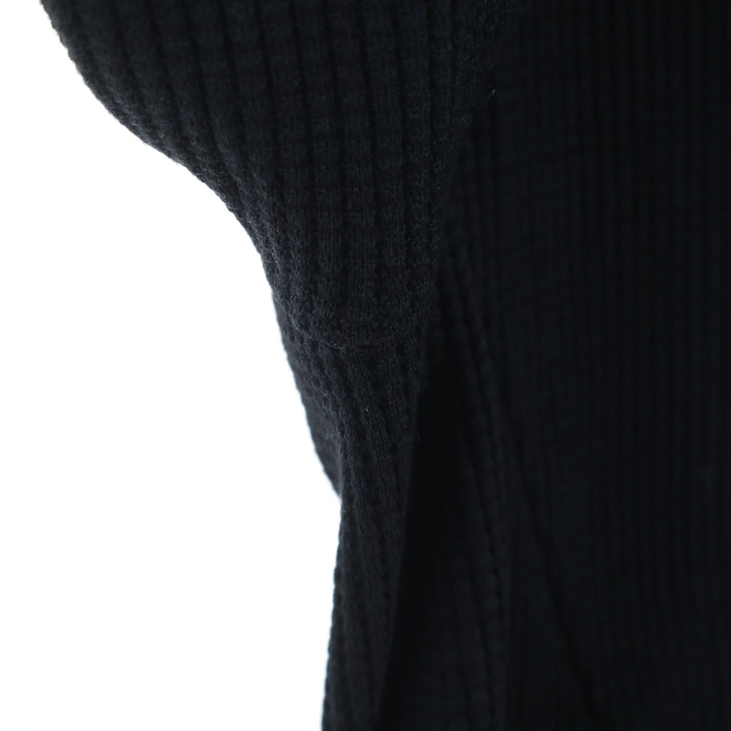 ATTACHMENT(アタッチメント) 19SS ジップアップ フーデッド ワッフル パーカー ブラック AB91-254