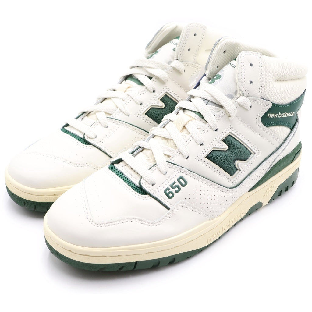 New Balance ニューバランス ×AIME LEON DORE 650R GREEN BB650RL1 エメレオンドレ ハイカットスニーカー ホワイト/グリーン US9.5/27.5cm New Balance(ニューバランス) ×AIME LEON DORE 650R GREEN BB650RL1