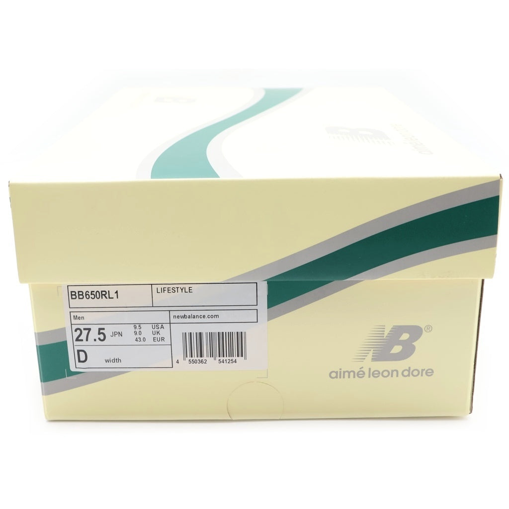 New Balance(ニューバランス) ×AIME LEON DORE 650R GREEN BB650RL1 エメレオンドレ ハイカットスニーカー ホワイト/グリーン US9.5/27.5cm