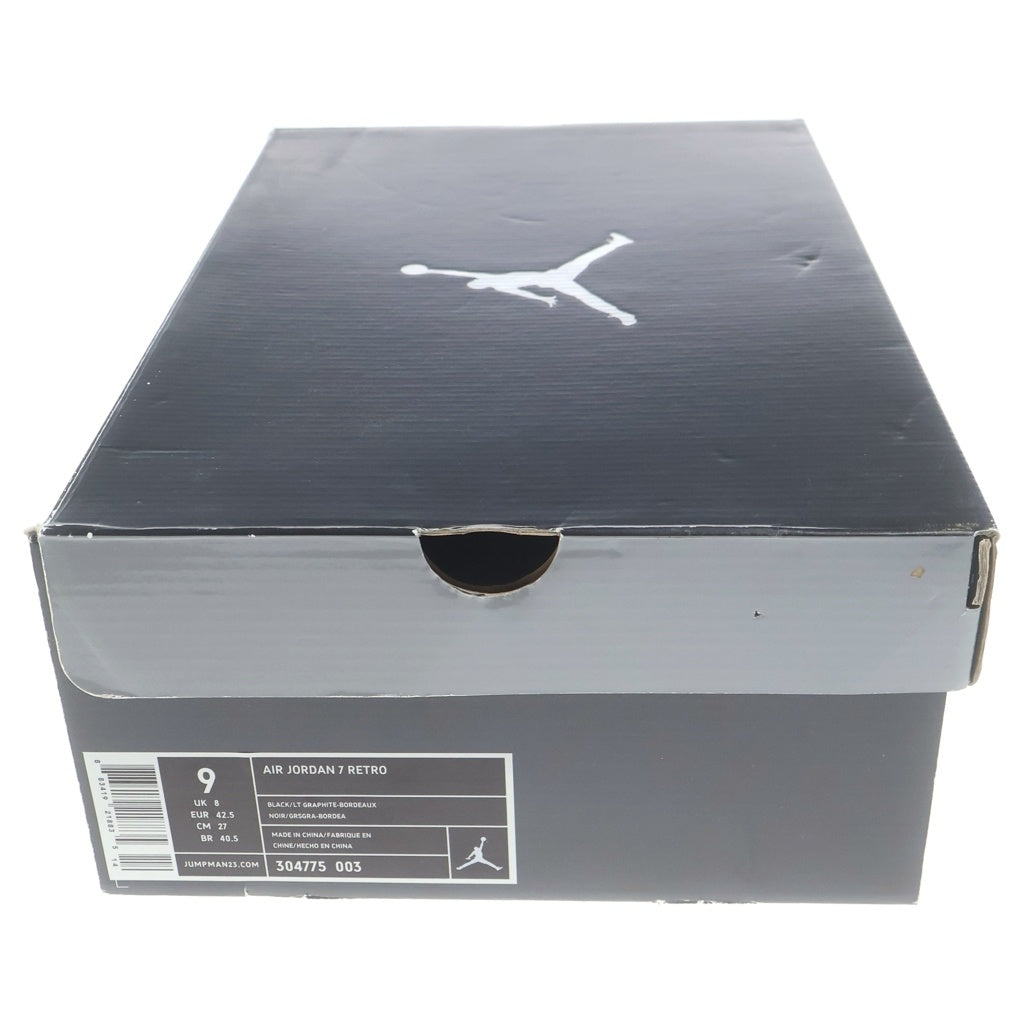 NIKE(ナイキ) 【鑑賞用 2011年製】AIR JORDAN 7 RETRO BORDEAUX 304775-003 エアジョーダン7 ハイカットスニーカー ブラック US9/27cm