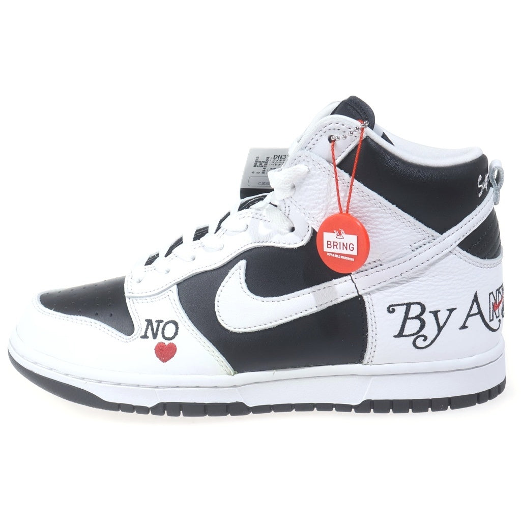 NIKE SB(ナイキエスビー) ×SUPREME SB DUNK HIGH BY ANY MEANS WHITE BLACK DN3741-002 シュプリーム SBダンク ハイカットスニーカー ホワイト/ブラック US9.5/27.5cm