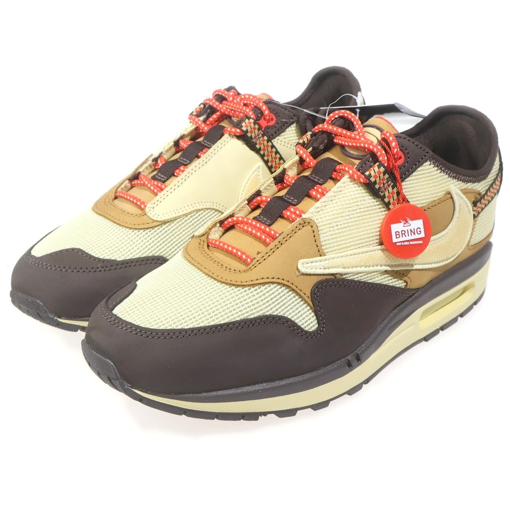 NIKE(ナイキ) ×TRAVIS SCOTT AIR MAX 1 CACT.US BROWN DO9392-200 トラヴィススコット エアマックス1 ローカットスニーカー ベージュ/ブラウン US10/28cm