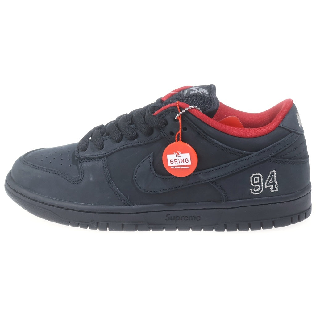 NIKE SB(ナイキエスビー) ×SUPREME SB DUNK LOW BLACK HQ8487-001 シュプリーム SBダンク ローカットスニーカー ブラック US9.5/27.5cm
