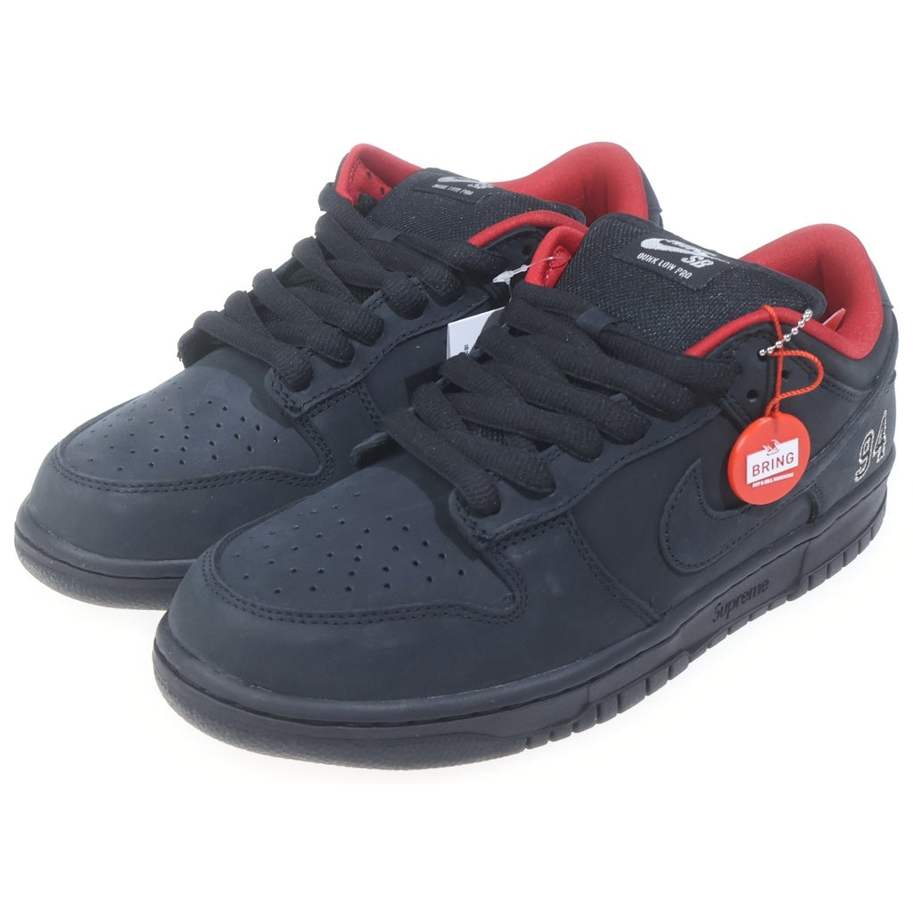 NIKE SB(ナイキエスビー) ×SUPREME SB DUNK LOW BLACK HQ8487-001 シュプリーム SBダンク ローカットスニーカー ブラック US9.5/27.5cm