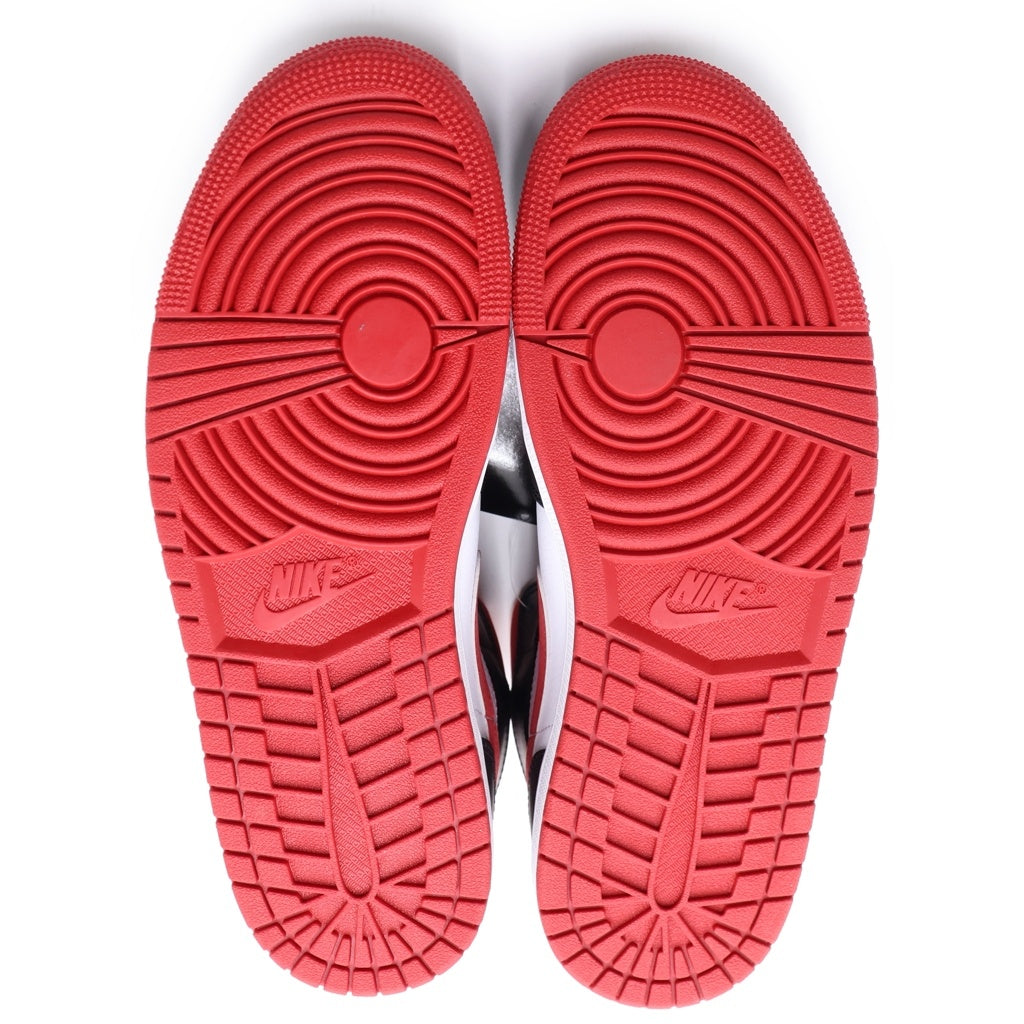 NIKE(ナイキ) AIR JORDAN 1 MID WHITE/GYM RED BLACK 554724-122 エアジョーダン1 ハイカットスニーカー ホワイト/レッド US9.5/27.5cm