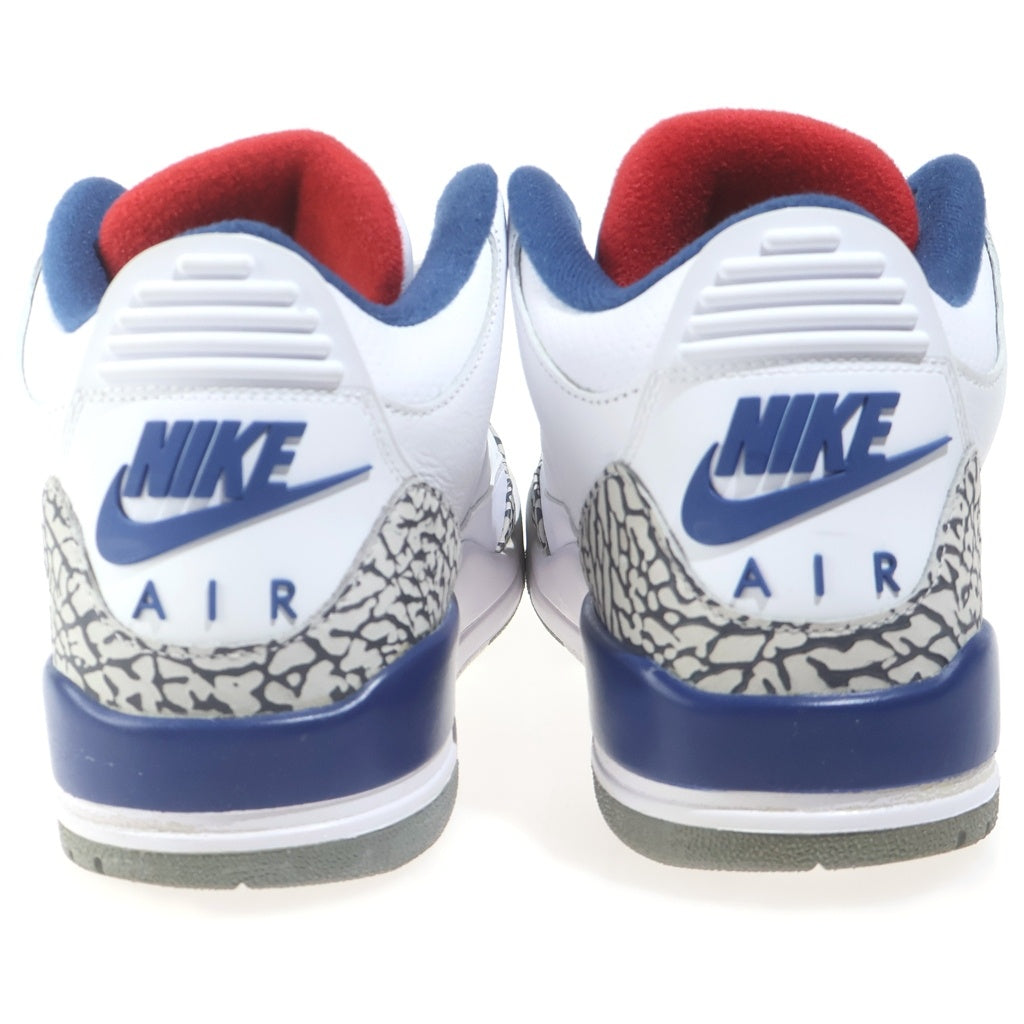 NIKE(ナイキ) AIR JORDAN3 RETRO TRUE BLUE 854262-106 エアジョーダン3 レトロ トゥルー ブルー ハイカットスニーカー ホワイト/ブルー US9/27cm
