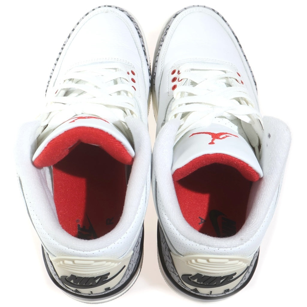 NIKE(ナイキ) AIR JORDAN3 RETRO WHITE CEMENT REIMAGINED DN3707-100 エアジョーダン3 レトロ ホワイト セメント リイマジンド ハイカットスニーカー ホワイト US8.5/26.5cm