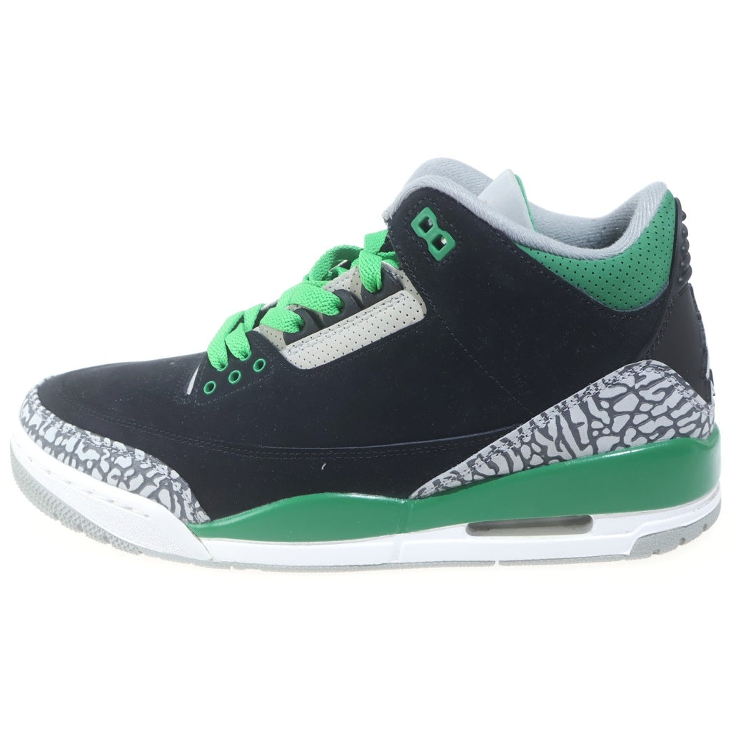 NIKE(ナイキ) AIR JORDAN3 PINE GUREEN CT8532-030 エアジョーダン3 パイングリーン ハイカットスニーカー ブラック/グリーン US9/27cm