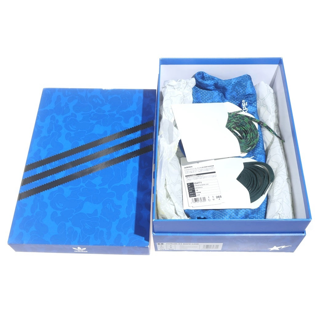 adidas(アディダス) ×A BATHING APE FORUM 84 LOW 30TH ANNIVERSARY GREEN CAMO アベイシングエイプ フォーラム84 30周年記念 グリーン カモ ローカットスニーカー マルチ US8.5/26.5cm ID4771