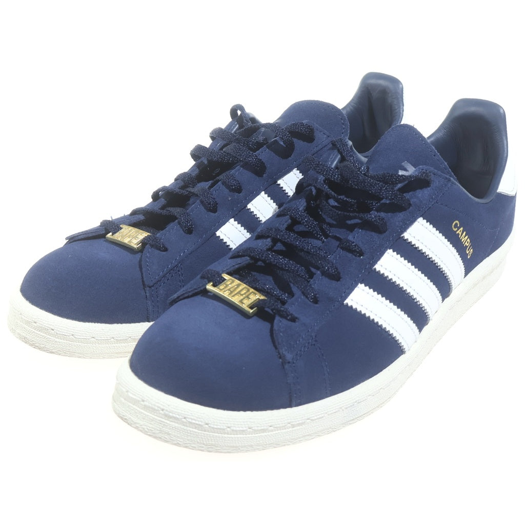 adidas(アディダス) ×A BATHING APE CAMPUS 80s COLLEGE NAVY アベイシングエイプ キャンパス 80s カレッジネイビー スウェード ローカットスニーカー ネイビー US9/27cm ID4770