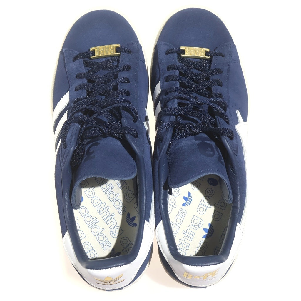 adidas(アディダス) ×A BATHING APE CAMPUS 80s COLLEGE NAVY アベイシングエイプ キャンパス 80s カレッジネイビー スウェード ローカットスニーカー ネイビー US9/27cm ID4770