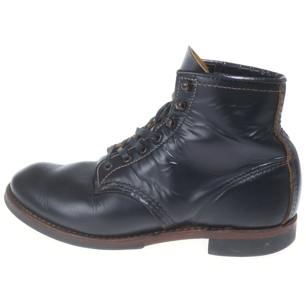 RED WING(レッド ウイング) Beckman Flatbox ベックマン フラットボックス 茶芯レースアップレザーブーツ US7.5/25.5cm ブラック 9060(D)