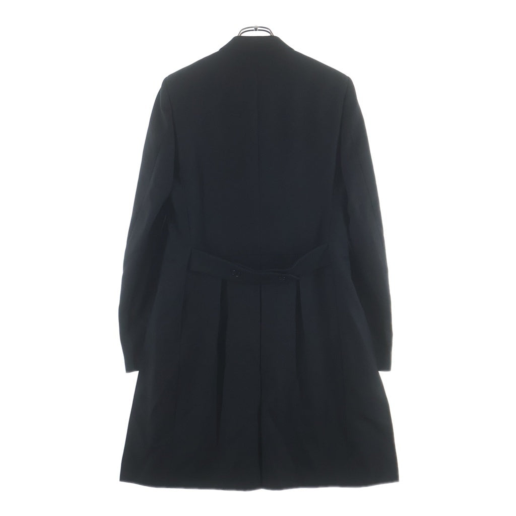 SAINT LAURENT PARIS(サンローランパリ) 13AW エディ期 レザーラペル付き ウールチェスターコート ブラック 329928 Y873B