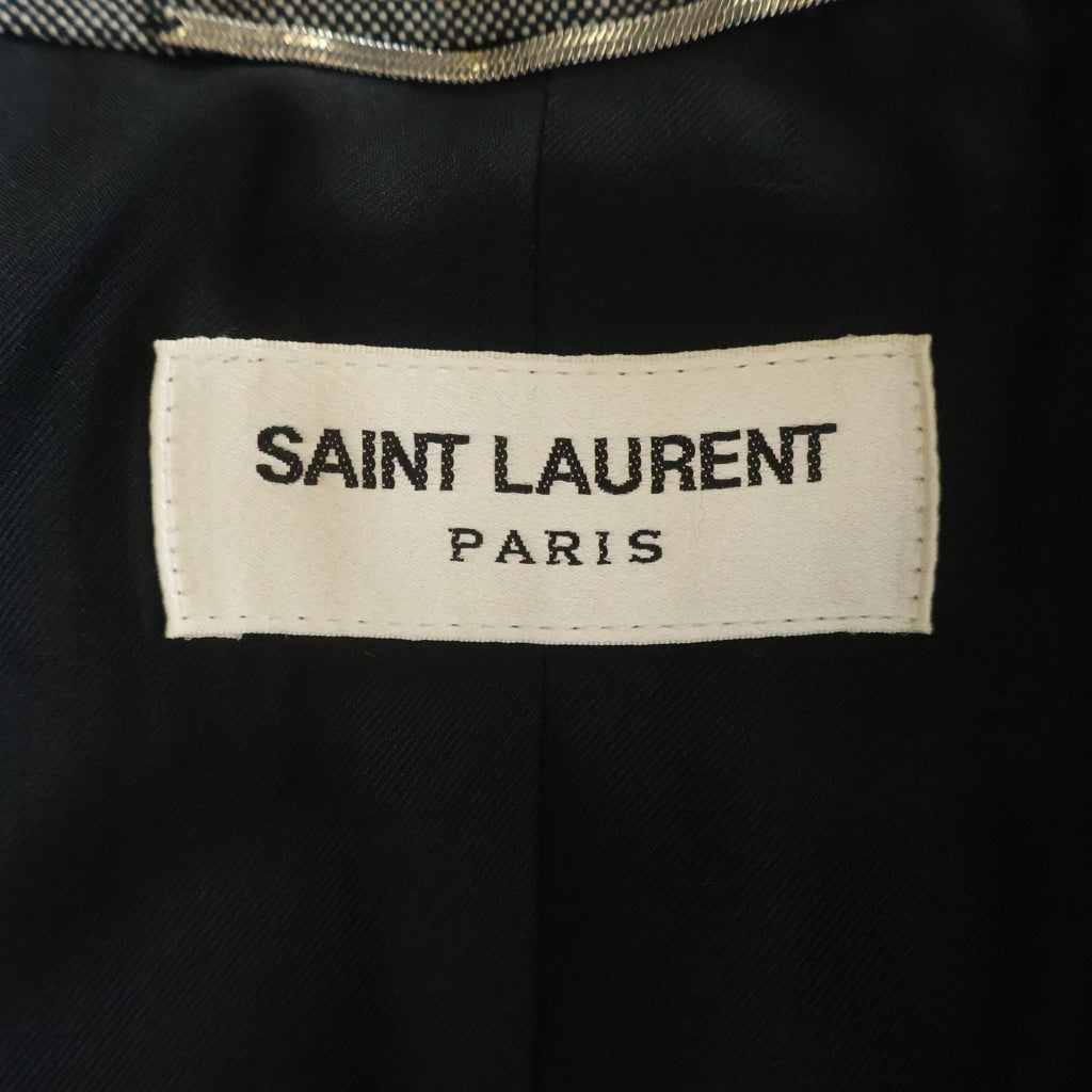 SAINT LAURENT PARIS(サンローランパリ) 18SS モヘヤ混 2B シングルテーラードジャケット スラックスパンツ グレー セットアップ 507472 Y025S
