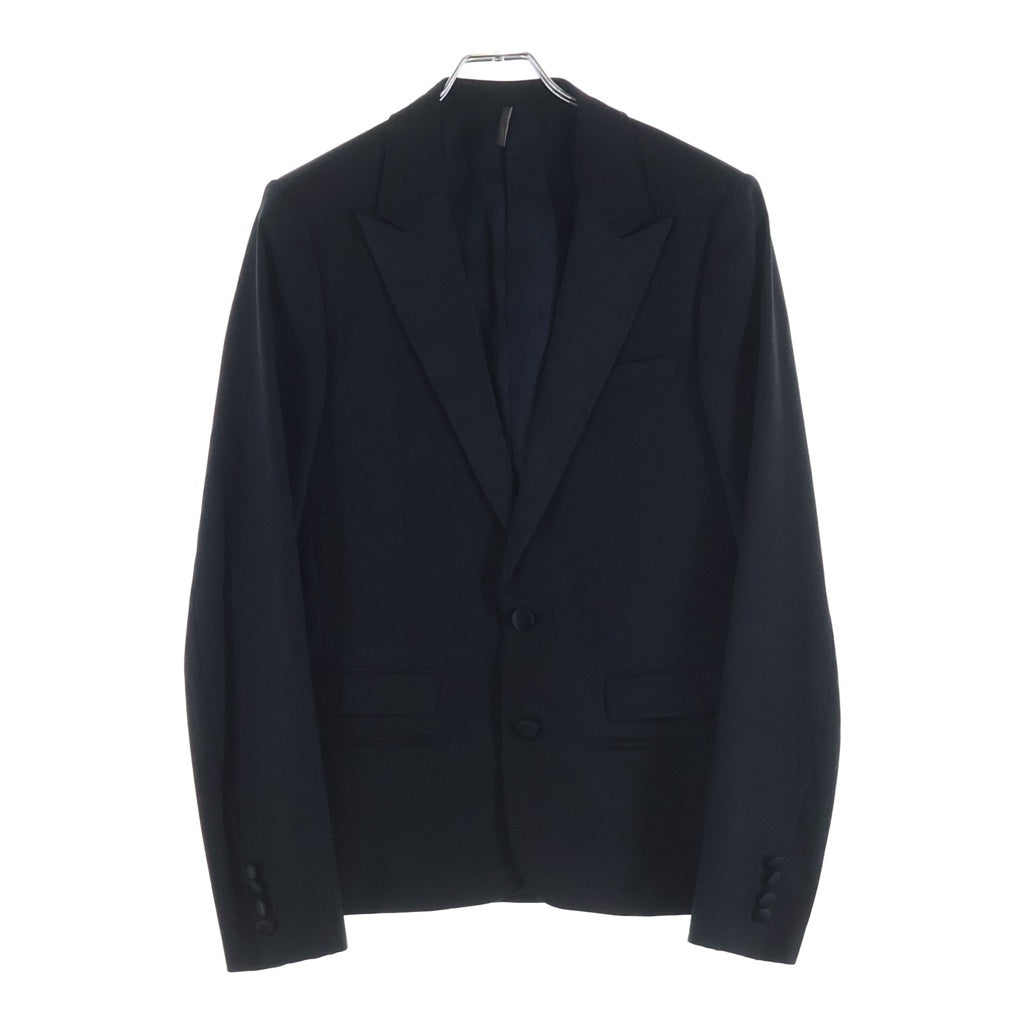 Dior HOMME(ディオールオム) 08AW サテンピークドラペル スモーキングジャケット ブラック 8H3122640687