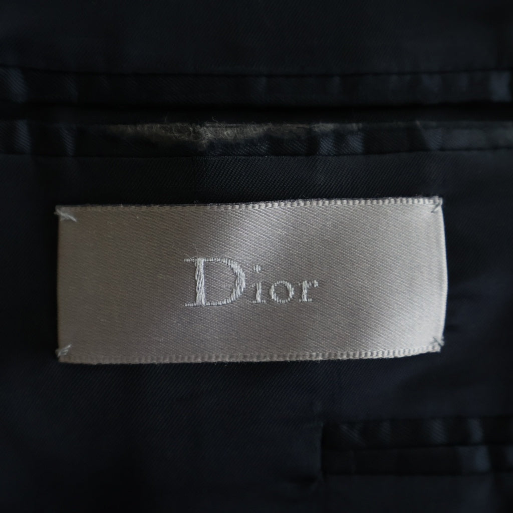 Dior HOMME(ディオールオム) 08AW サテンピークドラペル スモーキングジャケット ブラック 8H3122640687