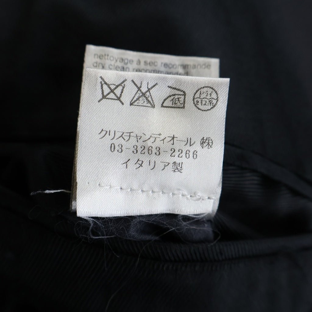 Dior HOMME(ディオールオム) 07AW エディ期 アシンメトリー ウール チェスターコート ジャケット ブラック 7H3130860320