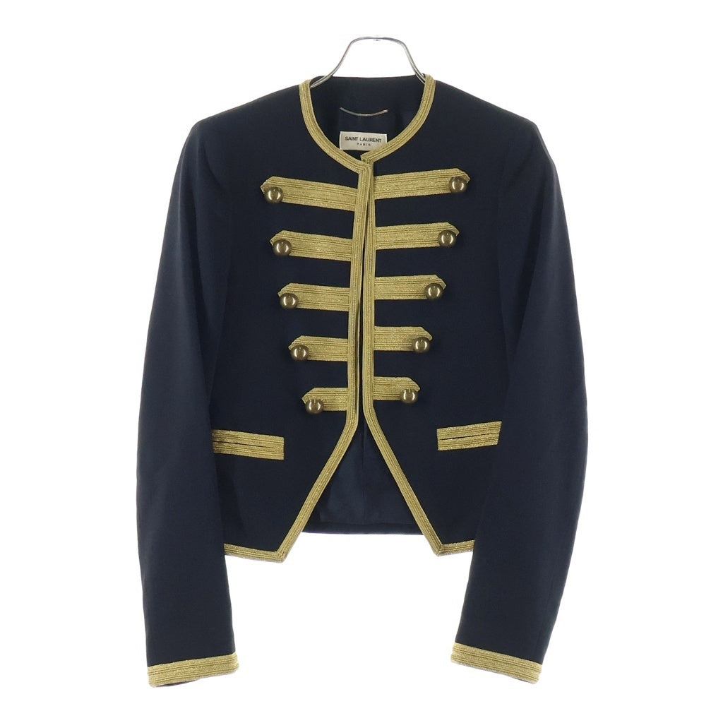 SAINT LAURENT PARIS(サンローランパリ) 15SS エディ期 ウール クロップドオフィサー ナポレオンジャケット ブラック 376017 Y639H