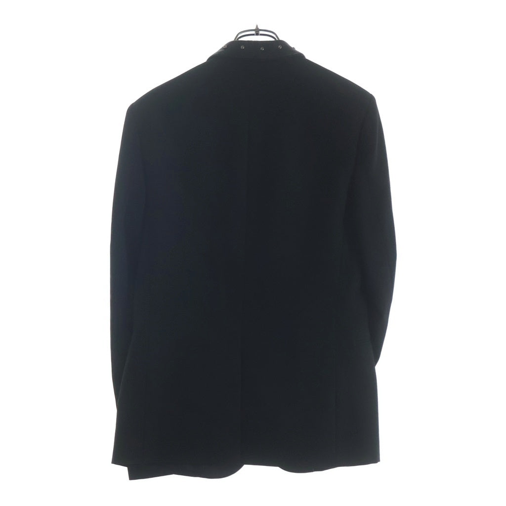 SAINT LAURENT PARIS(サンローランパリ) 13AW エディ期 スタッズ レザーラペルショールカラー ウール 1B テーラードジャケット ブラック 326681 Y873B