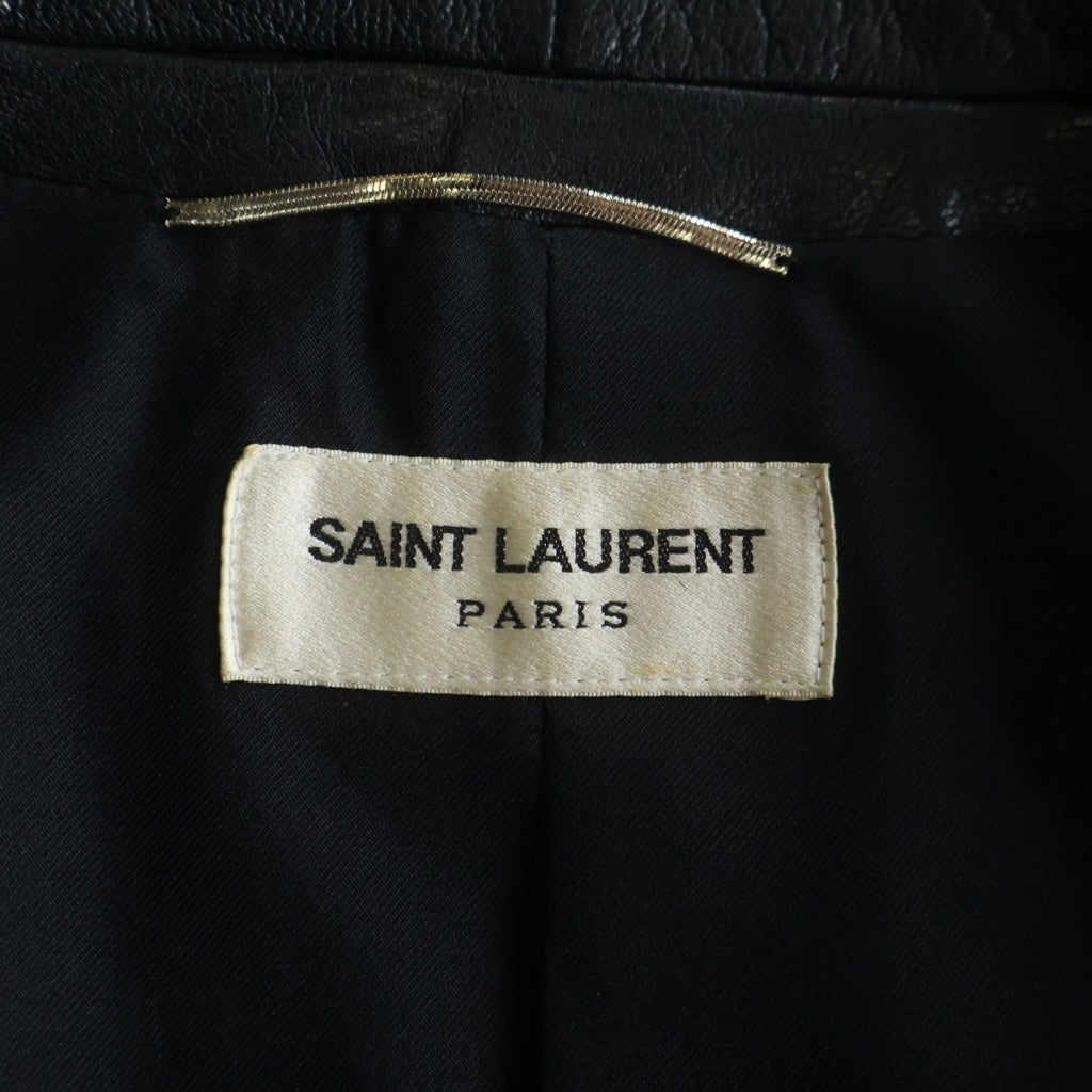 SAINT LAURENT PARIS(サンローランパリ) 13AW エディ期 スタッズ レザーラペルショールカラー ウール 1B テーラードジャケット ブラック 326681 Y873B